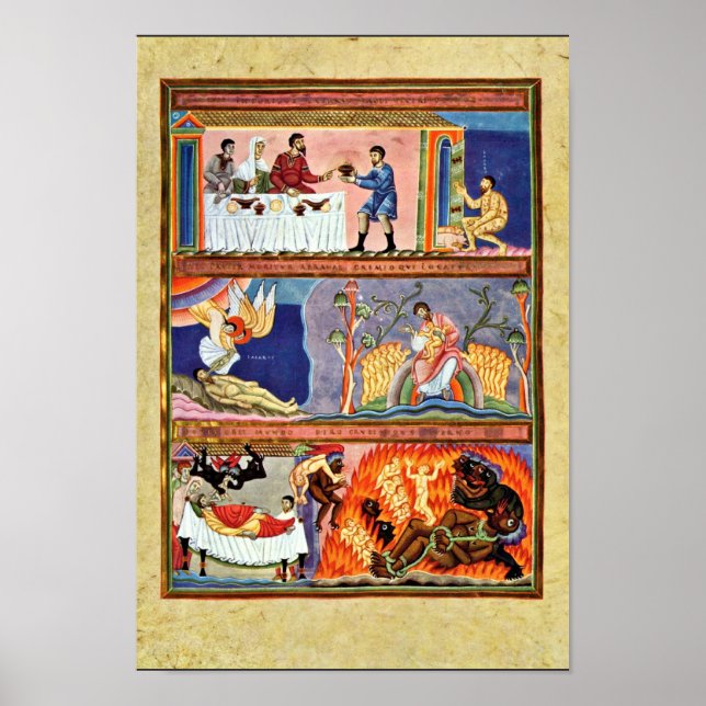 The Parable Of The Rich Man And Lazarus Folio 78 R Poster (Front)