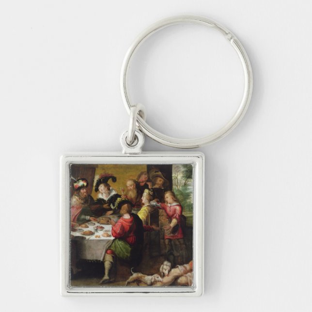 The Parable of the Rich Man and Lazarus Keychain (Front)