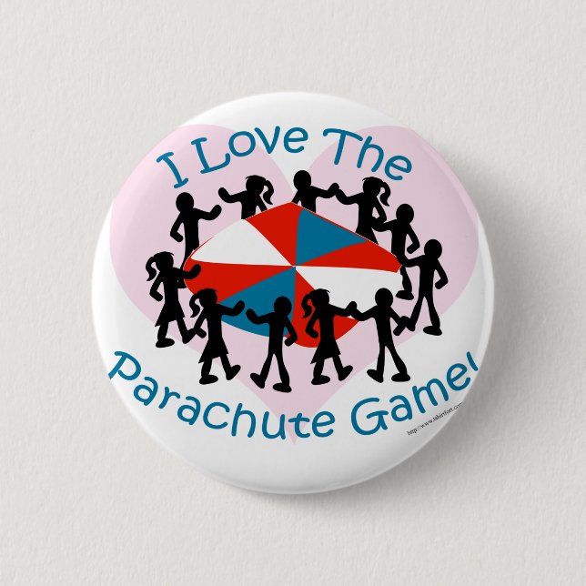 The Parachute Game Pinback Button (Front)