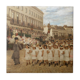 The Parade of the Schools by Jan Verhas Ceramic Tile