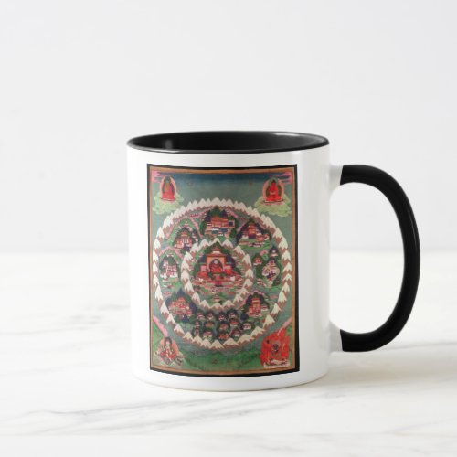 The Paradise of Shambhala Tibetan Banner Mug