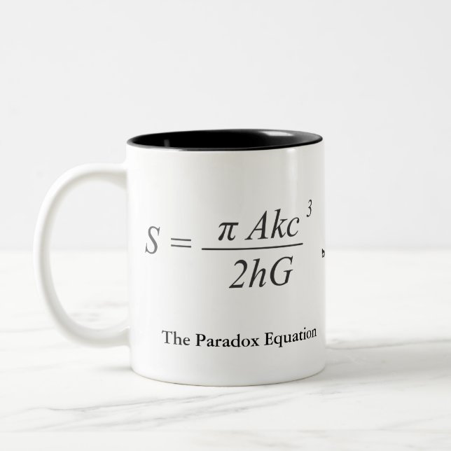 The Paradox Equation Two-Tone Coffee Mug (Left)