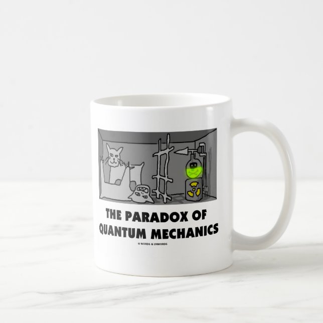 The Paradox Of Quantum Mechanics (Physics Humor) Coffee Mug (Right)