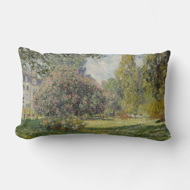 The Parc Monceau - Claude Monet Lumbar Pillow (Front)