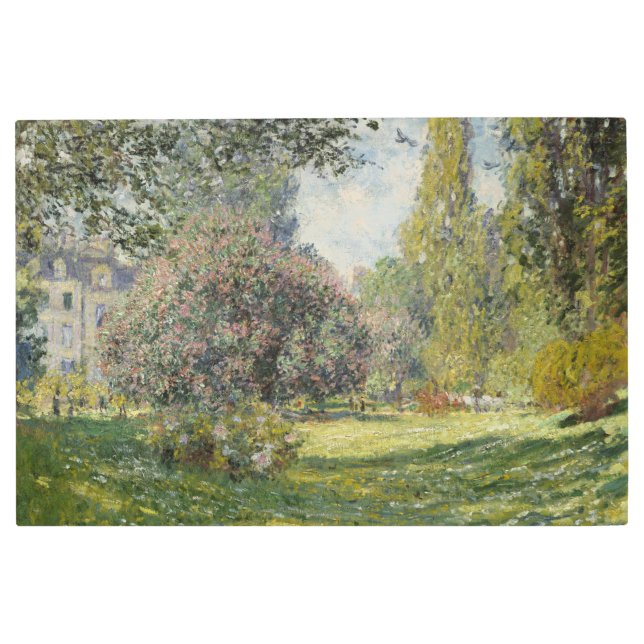 The Parc Monceau - Claude Monet Metal Print (Front)