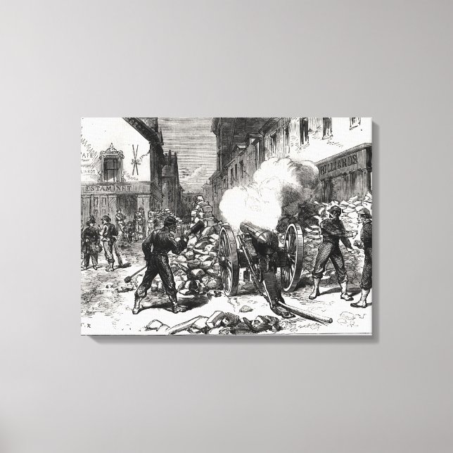 The Paris Commune: A Barricade at Issy Canvas Print (Front)