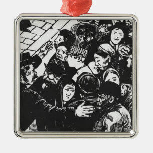 The Paris crowd, 1892 Metal Ornament