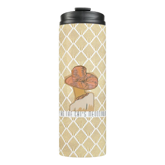 The Parisian Flapper Fashionista Art Deco Style  Thermal Tumbler (Front)