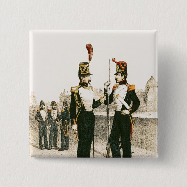 The Parisian Municipale Guard Pinback Button (Front)