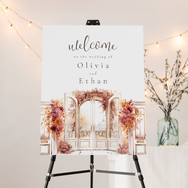 The Parisienne Wedding Welcom Foam Board (In Situ (Stand))