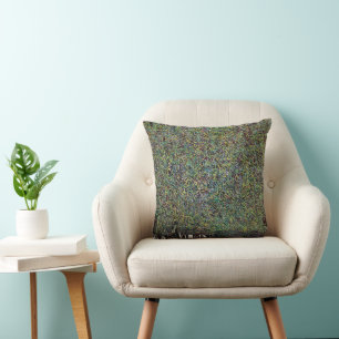 The Park by Gustav Klimt, Vintage Art Nouveau Throw Pillow