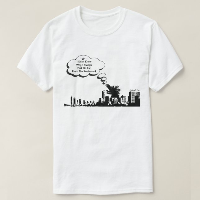 The Parking Is Monstrous - A MisterP Shirt (Design Front)