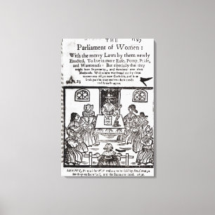 The Parliament of Women, 1656 Canvas Print