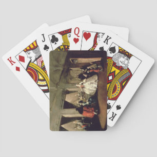 The Parlour of the San Zaccaria Convent (oil on ca Poker Cards