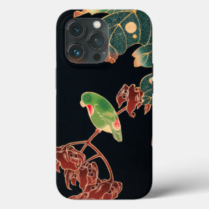 The Paroquet Colorful Bird Japanese illustration iPhone 13 Pro Case
