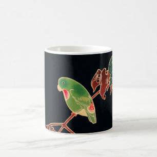 The Paroquet Colorful Bird Japanese illustration Coffee Mug