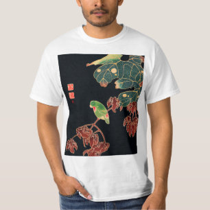 The Paroquet Colorful Bird Japanese illustration T-Shirt