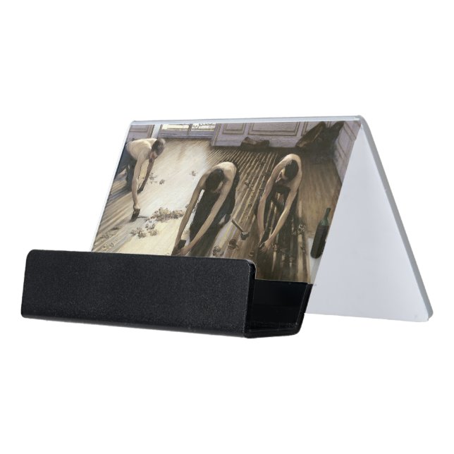 The Parquet Planers, 1875 Desk Business Card Holder (Angled Front)