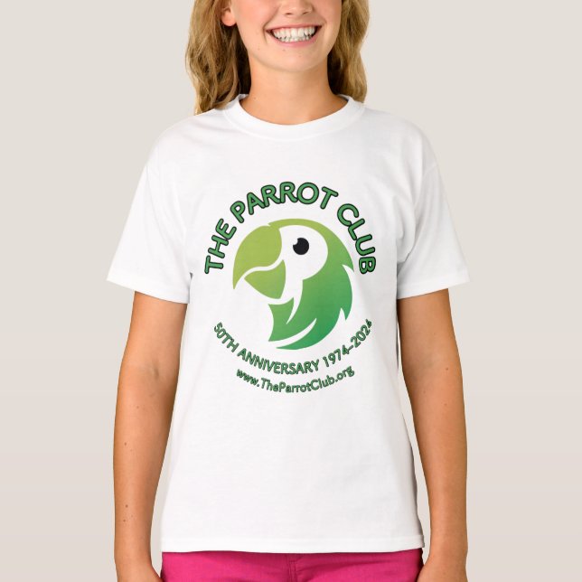 The Parrot Club 50th Anniversary Girl's T-Shirt (Front)