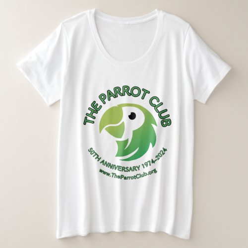 The Parrot Club 50th Anniversary Womens Scoop Plus Size T_Shirt