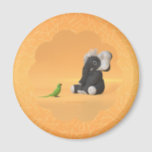 The parrot meets a stuffed elephant magnet<br><div class="desc">The parrot meets a stuffed elephant:)</div>