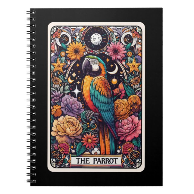 The Parrot Spirit Tarot Card Notebook (Front)