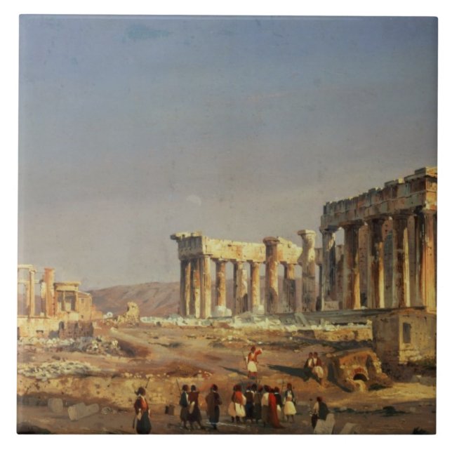 The Parthenon, 1863 Ceramic Tile (Front)