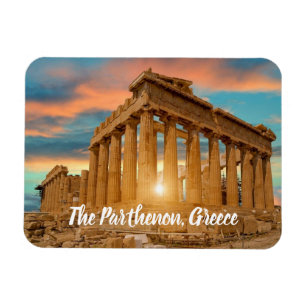 The Parthenon Greece stylized Magnet