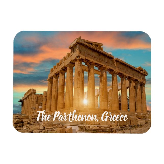 The Parthenon Greece stylized Magnet (Horizontal)