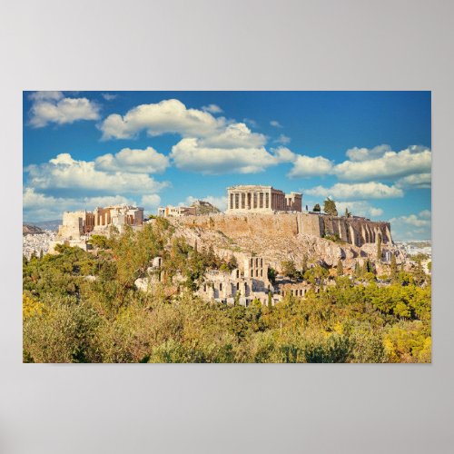 The Parthenon on the Athenian Acropolis Greece Poster