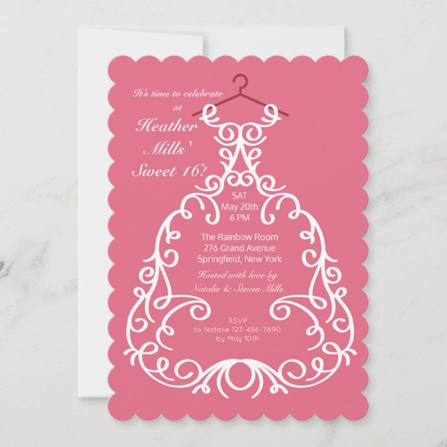 The Party Dress Invitation (Front)