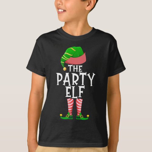 The Party Elf Matching Family Christmas Party Paja T_Shirt