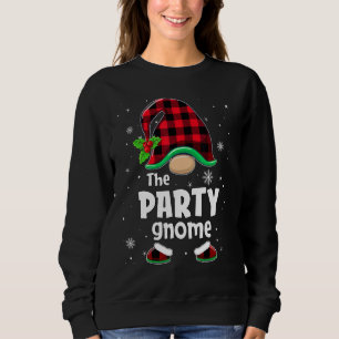 The Party Gnome Buffalo Plaid Christmas Matching F Sweatshirt