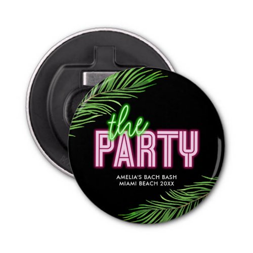 The Party Green  Pink Tropical Bach Bottle Opener
