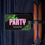 The Party Green & Pink Tropical Bach Luggage Tag<br><div class="desc">This bright and fun neon green & pink design is ready to customize for a bach party!</div>