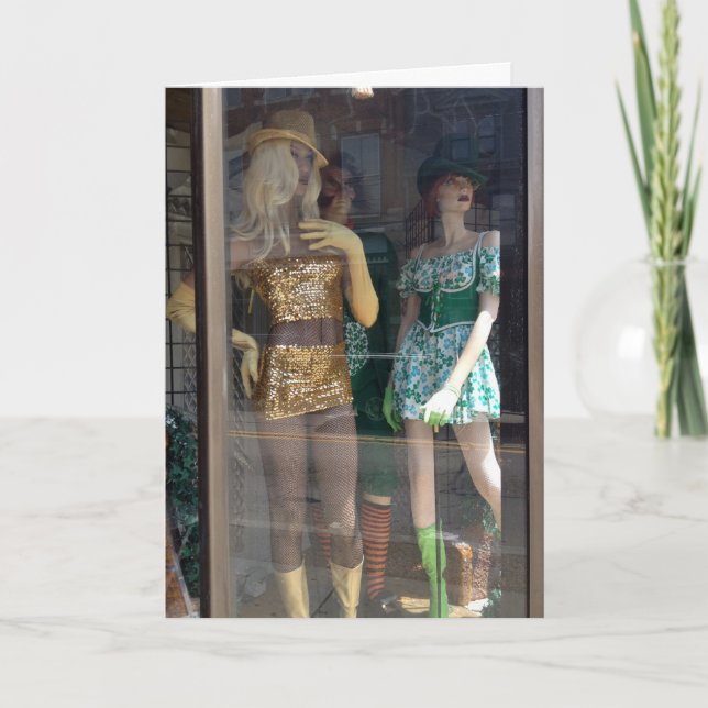 THE PARTY MANNEQUINS ARE READY TO PARTY BIRTHDAY CARD (Front)