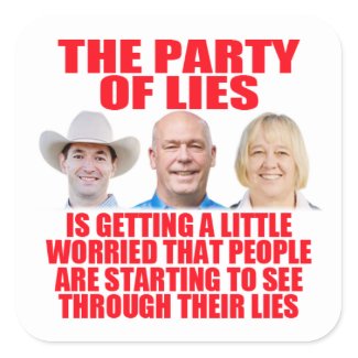 The Party of Lies Square Sticker