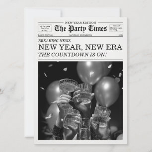 The Party Times Newspaper New Year New Era Invitation