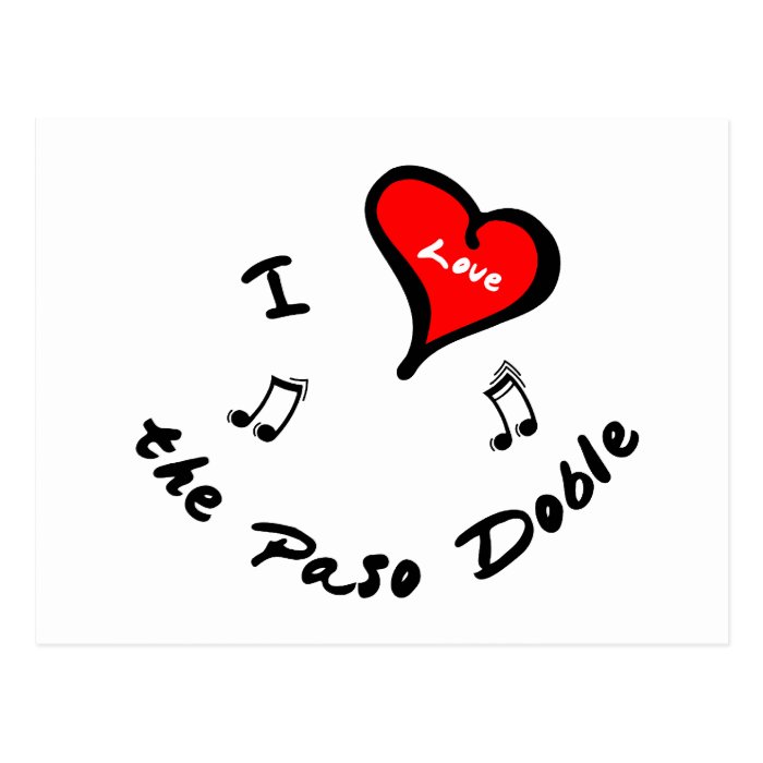 the Paso Doble Items   I Heart the Paso Doble Postcard