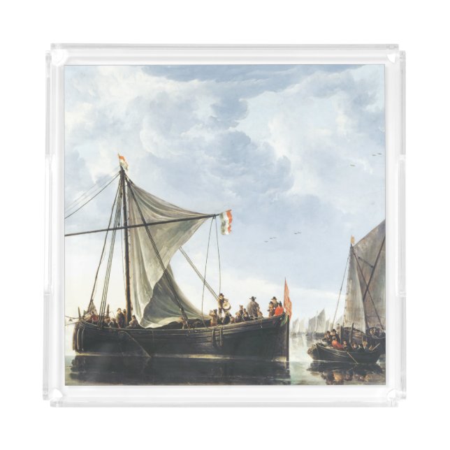The Passage Boat Aelbert Cuyp  Acrylic Tray (Front)