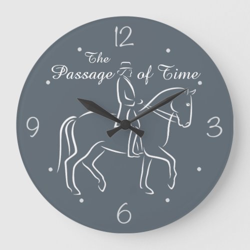 The passage of time dressage large clock