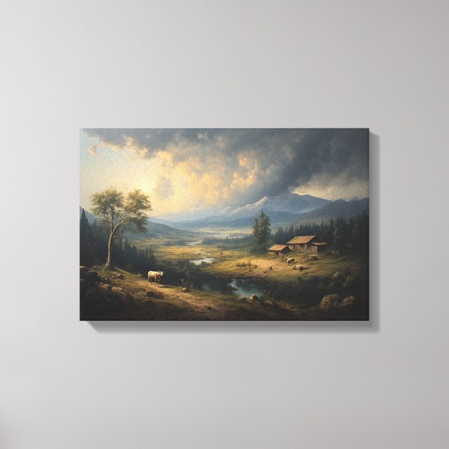 The Passing Storm over Alpine Meadows Canvas Print (Front)