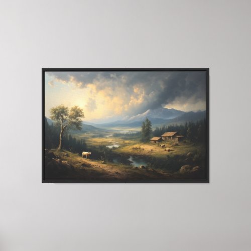 The Passing Storm over Alpine Meadows Canvas Print