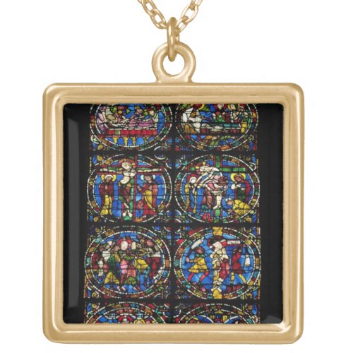 The Passion lancet window in the west facade 12t Gold Plated Necklace