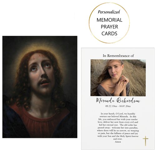 The Passion of Christ Catholic Funeral Prayer Card
