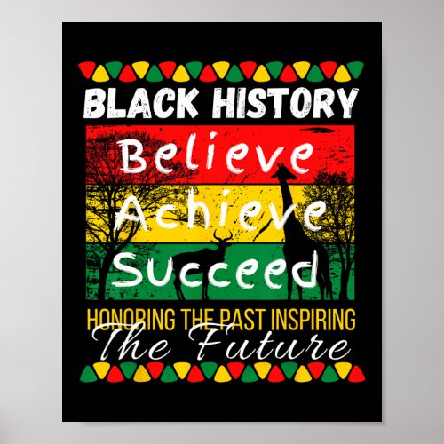 The Past Inspiring The Future Black History Month  Poster