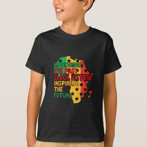 The Past Inspiring The Future Black History Month  T_Shirt