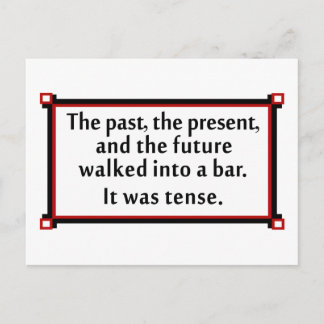 The past, the present, and the future postcard