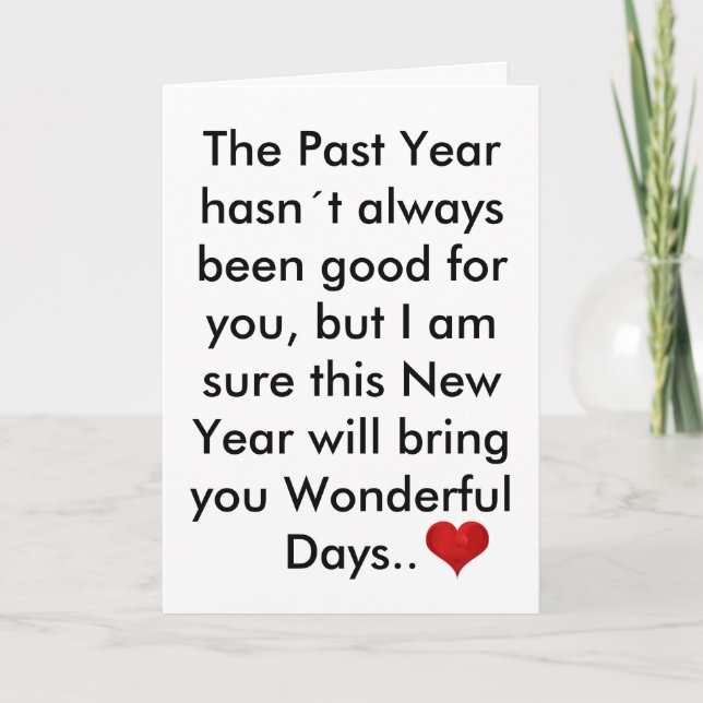 The Past Year Letter, Happy Birthday Inspirational Holiday Card (Front)