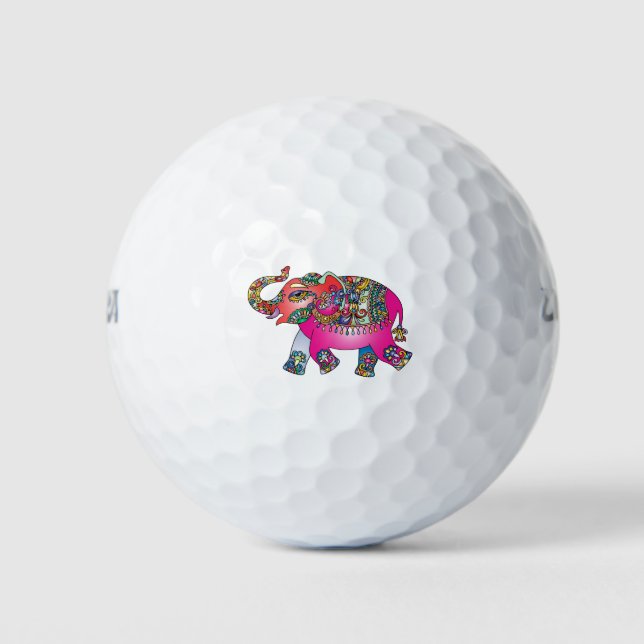 The Pastel Elephant Golf Balls (Front)